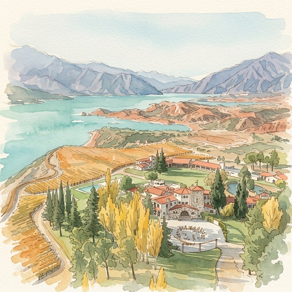 Ilustración del Gran Hotel Potrerillos
